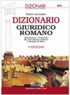 DIZIONARIO GIURIDICO ROMANO