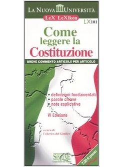 COME LEGGERE LA COSTITUZIONE AGG REFERENDUM 2011