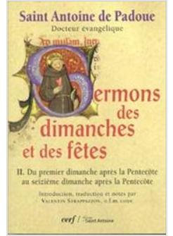 SERMONS DES DIMANCHES ET DES FETES DU PREMIER DIMANCHE APRES LA PENTECOTE AU