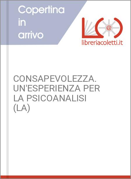 CONSAPEVOLEZZA. UN'ESPERIENZA PER LA PSICOANALISI (LA)