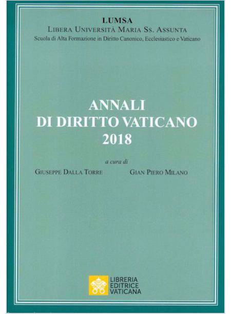 ANNALI DI DIRITTO VATICANO 2018