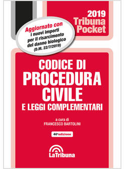 CODICE DI PROCEDURA CIVILE E LEGGI COMPLEMENTARI