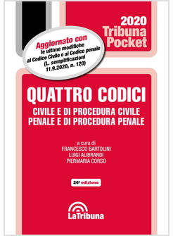Quattro codici pocket 2020 26ed
