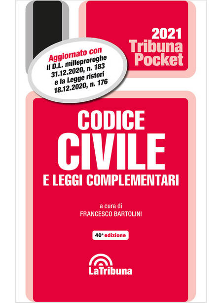 CODICE CIVILE E LEGGI COMPLEMENTARI