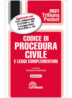 CODICE DI PROCEDURA CIVILE E LEGGI COMPLEMENTARI