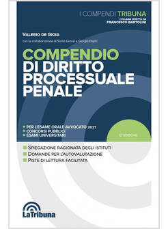 COMPENDIO DI DIRITTO PROCESSUALE PENALE