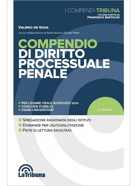 COMPENDIO DI DIRITTO PROCESSUALE PENALE