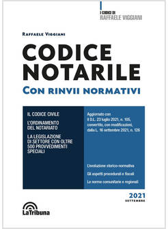 CODICE NOTARILE. CON RINVII NORMATIVI