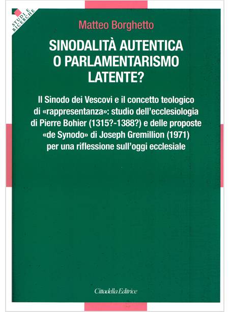 SINODALITA' AUTENTICA O PARLAMENTARISMO LATENTE?