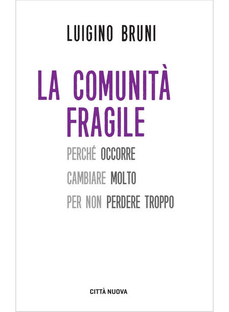 LA COMUNITA' FRAGILE PERCHE' OCCORRE CAMBIARE MOLTO PER NON PERDERE TROPPO