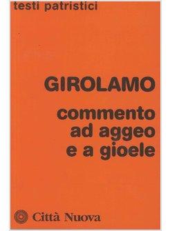 COMMENTO AD AGGEO E A GIOELE