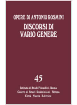 DISCORSI DI VARIO GENERE