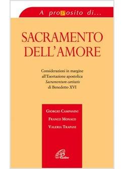 SACRAMENTO DELL'AMORE CONSIDERAZIONI IN MARGINE ALL'ESORTAZIONE APOSTOLICA SACRA