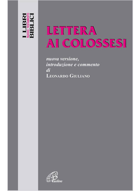 LETTERA AI COLOSSESI