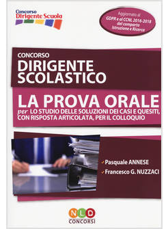 CONCORSO DIRIGENTE SCOLASTICO  LA PROVA ORALE