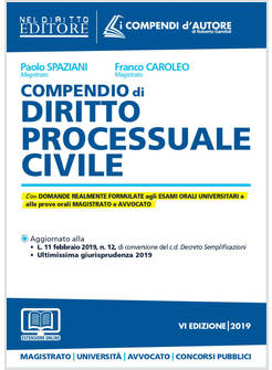 COMPENDIO DI DIRITTO PROCESSUALE