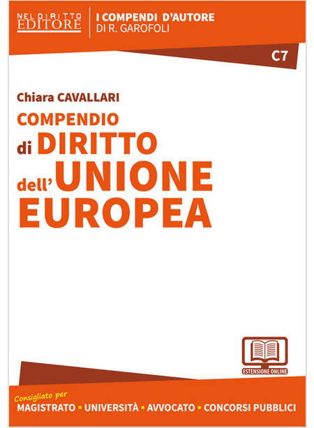 COMPENDIO DI DIRITTO DELL'UNIONE EUROPEA. VII EDIZIONE. 2019