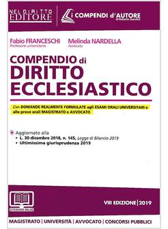 COMPENDIO DI DIRITTO ECCLESIASTICO