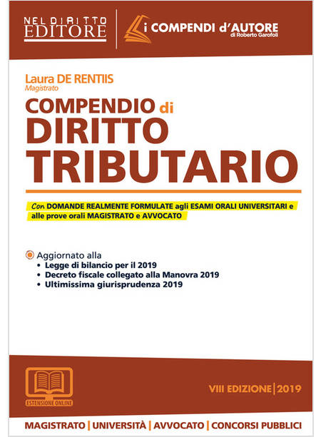 COMPENDIO DI DIRITTO TRIBUTARIO. CON ESPANSIONE ONLINE. VII EDIZIONE 2019