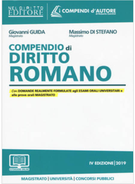 COMPENDIO DI DIRITTO ROMANO. CON ESPANSIONE ONLINE