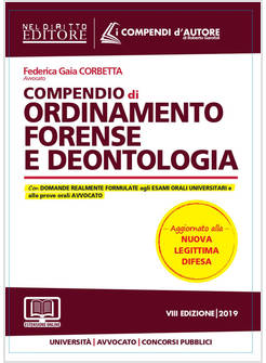 COMPENDIO DI ORDINAMENTO FORENSE E DEONTOLOGIA