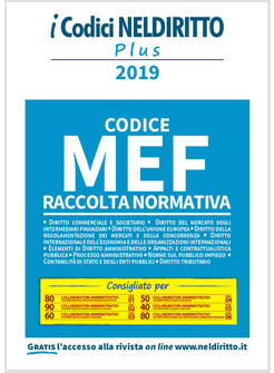 CODICE MEF RACCOLTA NORMATIVA 2019
