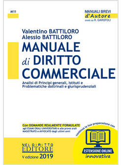 MANUALE DI DIRITTO COMMERCIALE