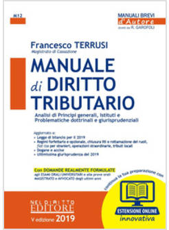 MANUALE DI DIRITTO TRIBUTARIO ANALISI DEI PRINCIPI GENERALI