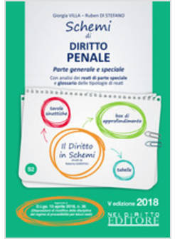 SCHEMI DI DIRITTO PENALE PARTE GENERALE E SPECIALE VI ED. 2019