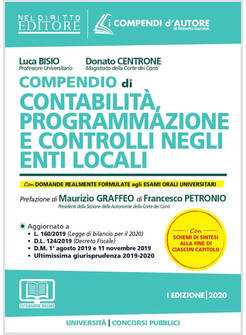 COMPENDIO DI CONTABILITA', PROGRAMMAZIONE E CONTROLLI NEGLI ENTI LOCALI 2020