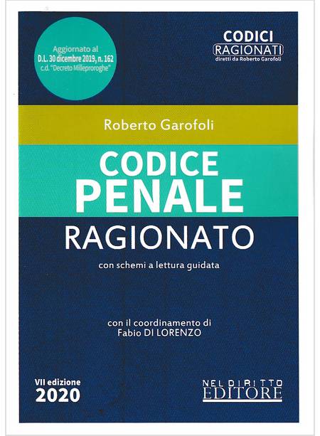 CODICE PENALE RAGIONATO VII EDIZIONE 2020