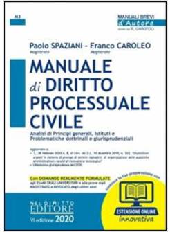 MANUALE DI DIRITTO PROCESSUALE CIVILE. CON ESPANSIONE ONLINE