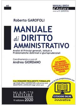 MANUALE DI DIRITTO AMMINISTRATIVO