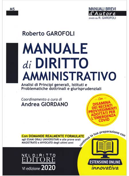 MANUALE DI DIRITTO AMMINISTRATIVO