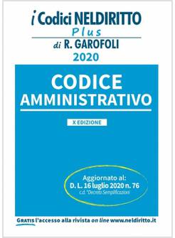 CODICE AMMINISTRATIVO X EDIZIONE 2020