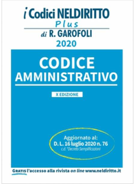 CODICE AMMINISTRATIVO X EDIZIONE 2020