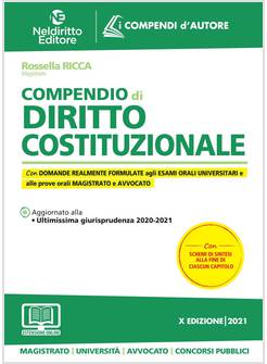 COMPENDIO DI DIRITTO COSTITUZIONALE  X ED. 2021