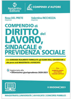 COMPENDIO DI DIRITTO DEL LAVORO, SINDACALE E DELLA PREVIDENZA SOCIALE