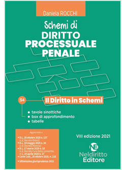 SCHEMI DI DIRITTO PROCESSUALE PENALE VIII ED. 2021