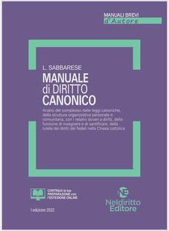 MANUALE DI DIRITTO CANONICO