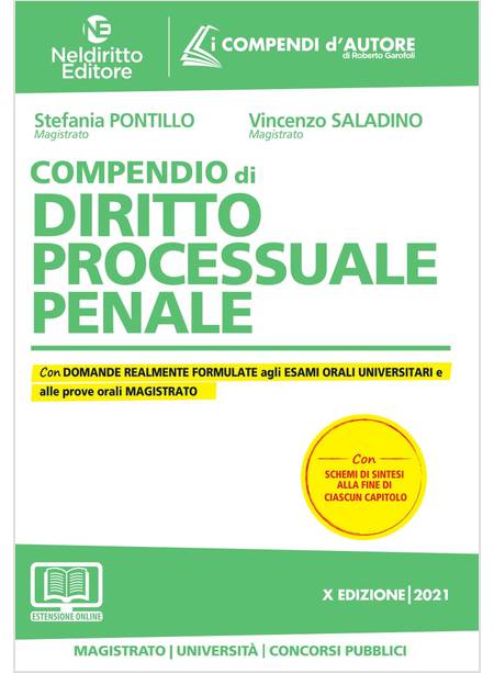 COMPENDIO DI DIRITTO PROCESSUALE PENALE