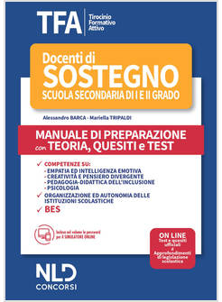TFA 2020 DOCENTI DI SOSTEGNO SCUOLA SECONDARIA DI I E II GRADO. MANUALE + TEST