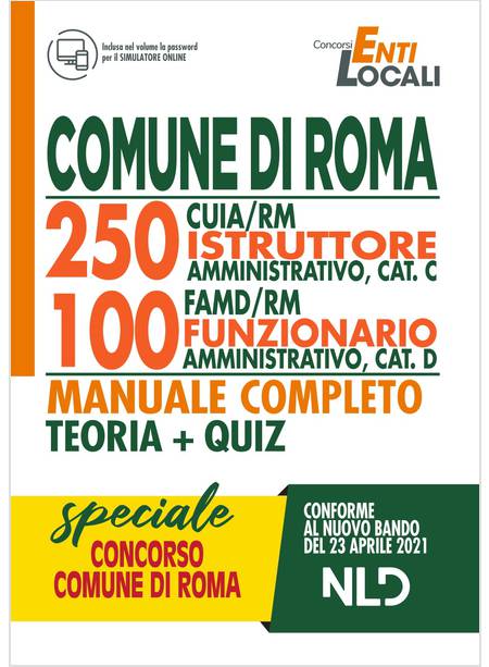 COMUNE DI ROMA 250 ISTRUTTORE AMMINISTRATIVO  100 FUNZIONARIO AMMINISTRATIVO