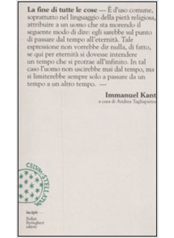 FINE DI TUTTE LE COSE (LA)