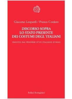 DISCORSO SOPRA LO STATO PRESENTE DEI COSTUMI ITALIANI
