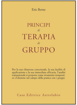 PRINCIPI DI TERAPIA DI GRUPPO