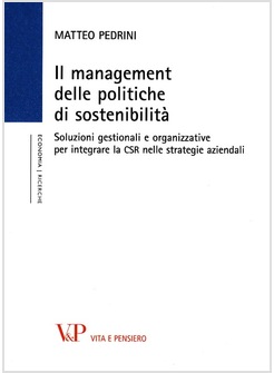 MANAGEMENT DELLE POLITICHE DI SOSTENIBILITA'