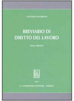 BREVIARIO DI DIRITTO DEL LAVORO