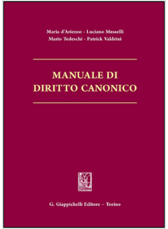 MANUALE DI DIRITTO CANONICO