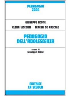 PEDAGOGIA DELL'ADOLESCENZA